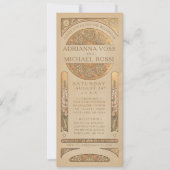 Huwelijksuitnodigingen | Gold Nouveau Deco Kaart (Voorkant)