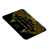 Huwelijksuitnodigingen | Gold Peacock BEWAART DE D Magneet (Rechterzijde)