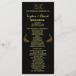 Huwelijksuitnodigingen | Gold Peacock-programma op Programmakaart