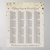 Huwelijksuitnodigingen | Goud Confetti Poster (Voorkant)
