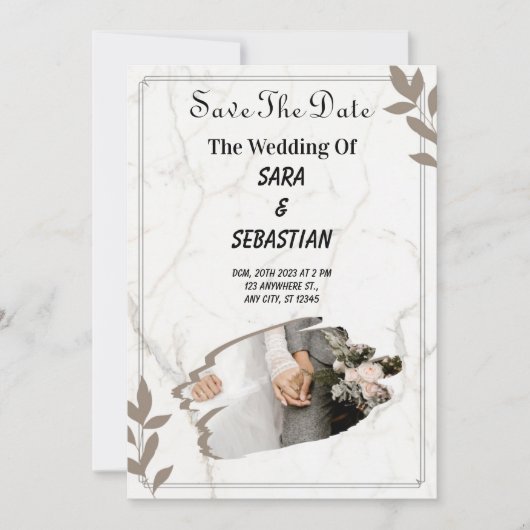 Huwelijksuitnodigingen | Heart Effect liefdesverha Kaart (Voorkant)