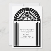 Huwelijksuitnodigingen in gedurfde Art Deco-stijl Kaart (Achterkant)