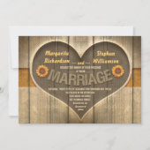 huwelijksuitnodigingen in het rustige land kaart (Voorkant)