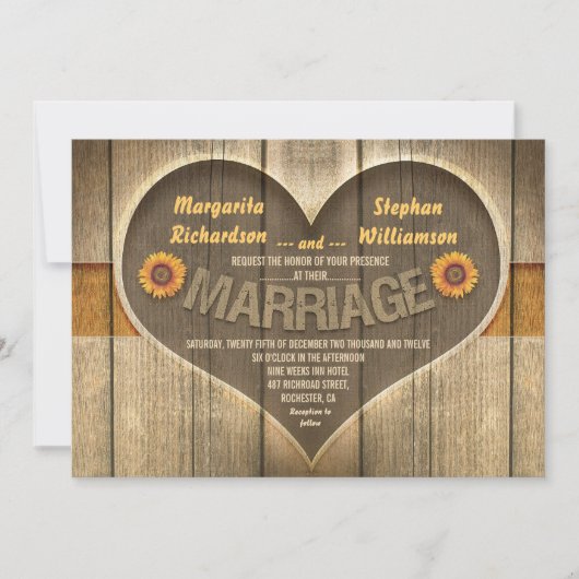 huwelijksuitnodigingen in het rustige land kaart (Voorkant)