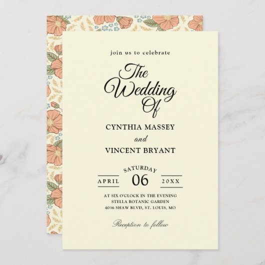 huwelijksuitnodigingen in het tsjechische land kaart (Voorkant / Achterkant)