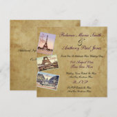  huwelijksuitnodigingen in Parijs Kaart (Voorkant / Achterkant)