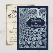  huwelijksuitnodigingen kaart (Voorkant / Achterkant)