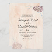 huwelijksuitnodigingen kaart (Voorkant / Achterkant)