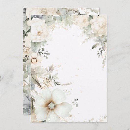 Huwelijksuitnodigingen Kaart (Voorkant / Achterkant)