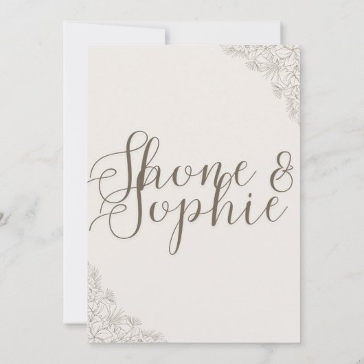 Huwelijksuitnodigingen Kaart (Achterkant)