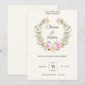 Huwelijksuitnodigingen Kaart (Voorkant / Achterkant)