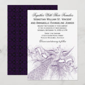  huwelijksuitnodigingen kaart (Voorkant / Achterkant)