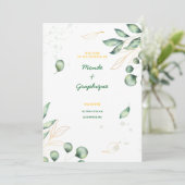 Huwelijksuitnodigingen Kunst Kaart (Staand voorkant)