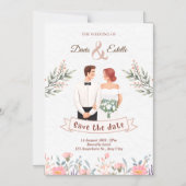 huwelijksuitnodigingen magnetische uitnodiging (Voorkant)