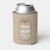 Huwelijksuitnodigingen | Mason Jar Linen TEAM GROO Blikjeskoeler (Blikje Achterkant)