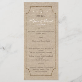 Huwelijksuitnodigingen | Mason Jar Linnen Canvas M Menu