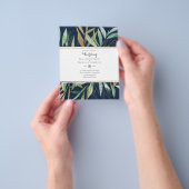 Huwelijksuitnodigingen met een laag budget Groene  Flyer (Hand)