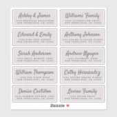 Huwelijksuitnodigingen met informeel script voor a sticker (Vel)