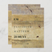 Huwelijksuitnodigingen met moderne, robuuste typog (Voorkant / Achterkant)