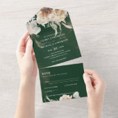 Huwelijksuitnodigingen met RSVP | BOHO Pampasgras All In One Uitnodiging (Afscheurbaar)