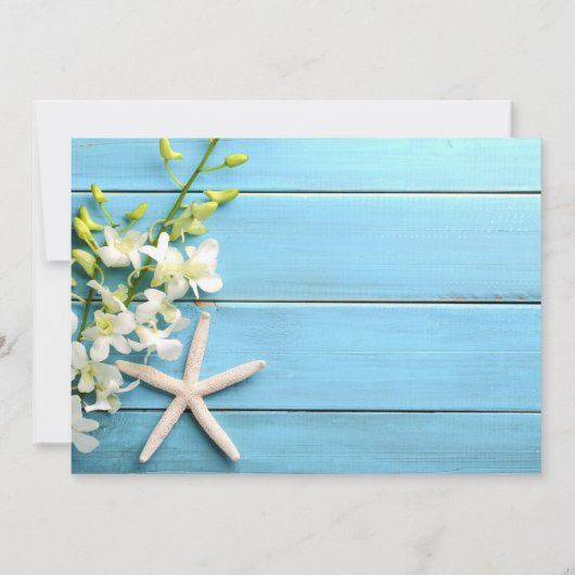 Huwelijksuitnodigingen met sterappels en orchideeë kaart (Achterkant)