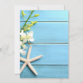 Huwelijksuitnodigingen met zeesterren en orchideeë kaart (Achterkant)