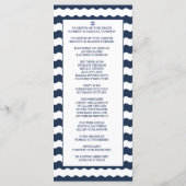 Huwelijksuitnodigingen | Nautical Navy Programme Programmakaart (Achterkant)
