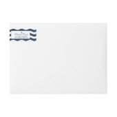 Huwelijksuitnodigingen | Nautical Navy Waves Ancho (Voorkant)