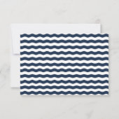 Huwelijksuitnodigingen | Nautische Navy Waves RSVP (Achterkant)