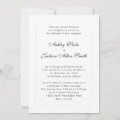 Huwelijksuitnodigingen | Schitterend eenvoudig (Achterkant)