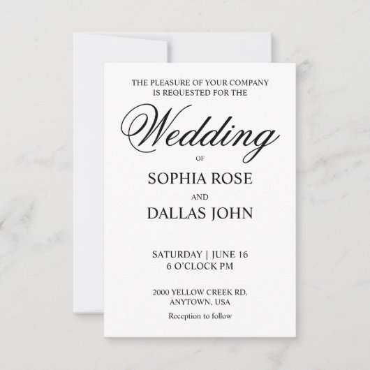 Huwelijksuitnodigingen transparante laag kaart (Voorkant)