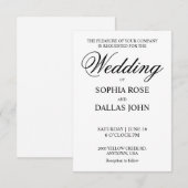 Huwelijksuitnodigingen transparante laag kaart (Voorkant / Achterkant)