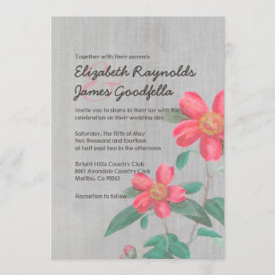  huwelijksuitnodigingen van Camellia Kaart