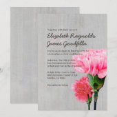 huwelijksuitnodigingen van mini-anjers kaart (Voorkant / Achterkant)