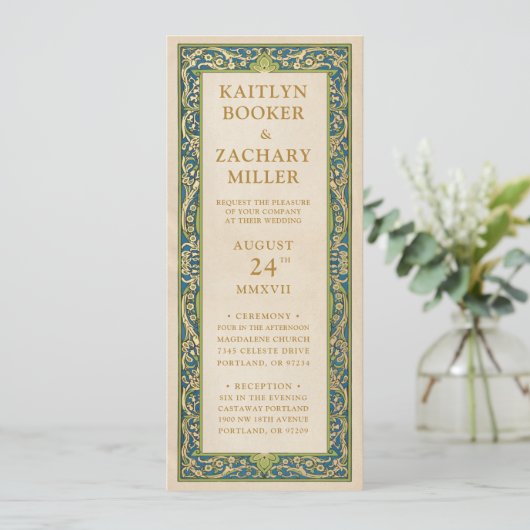 Huwelijksuitnodigingen | Verlichte tuin Kaart (Staand voorkant)