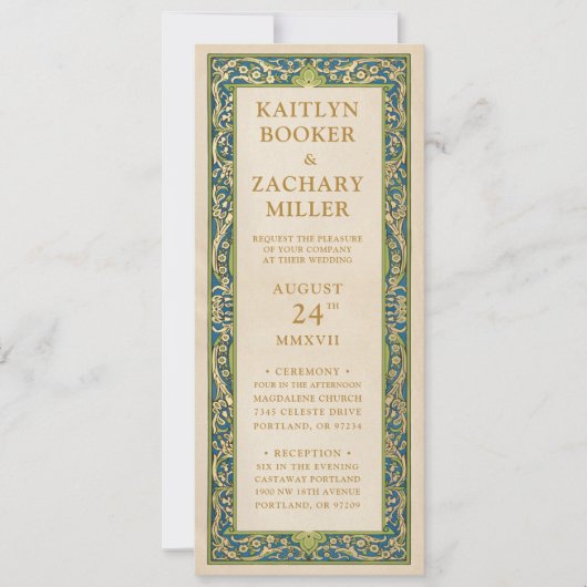 Huwelijksuitnodigingen | Verlichte tuin Kaart (Voorkant)