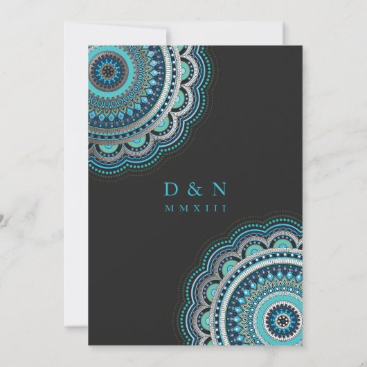 Huwelijksuitnodigingen | Viridian Bliss Kaart (Achterkant)