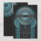 Huwelijksuitnodigingen | Viridian Bliss Kaart (Voorkant / Achterkant)