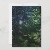 Huwelijksuitnodigingen voor bos met pijnboom in wi kaart (Achterkant)