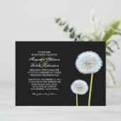 huwelijksuitnodigingen voor dandelions kaart (Staand voorkant)