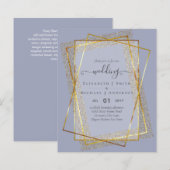 HUWELIJKSUITNODIGINGEN VOOR EEN KLEIN BUDGET  Goud (Voorkant / Achterkant)