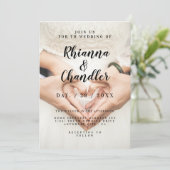 huwelijksuitnodigingen voor munten kaart (Staand voorkant)