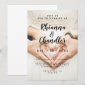 huwelijksuitnodigingen voor munten kaart (Voorkant / Achterkant)