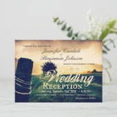 Huwelijksuitnodigingen voor ontvangst na de bruilo kaart (Staand voorkant)