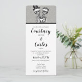 Huwelijksuitnodigingen voor paren kaart (Staand voorkant)