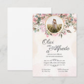 huwelijksuitnodigingskaart kaart (Voorkant / Achterkant)