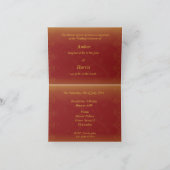 Huwelijksuitnodigingskaart Vouw Indische stijl (Binnen)