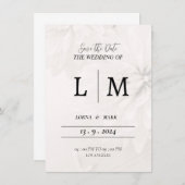 Huwelijksuitnodigingskaart witte envelop bedankkaart (Voorkant / Achterkant)