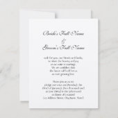  huwelijksuitnodigingssets kaart (Achterkant)