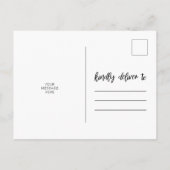 Huwelijksuitstel Aankondigingskaart (Achterkant)
